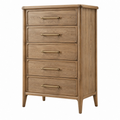 Cassettiera 80 x 45 x 125 cm in legno marrone con 5 cassetti stile classico