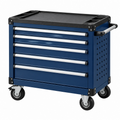 Carrello portautensili 77 x 46 x 97 cm in acciaio blu con 6 cassetti e ruote