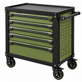 Carrello portautensili 77 x 46 x 96 cm in acciaio verde e nero con 6 cassetti e ruote